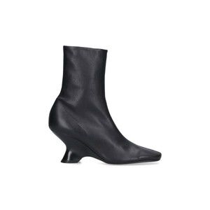 Dries Van Noten Pointed Toe Ankle Boots With Sculptural Heel - NWT